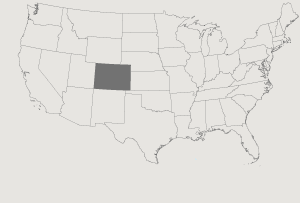 United States Map Highlighting Colorado