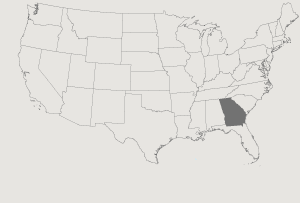United States Map Highlighting Georgia