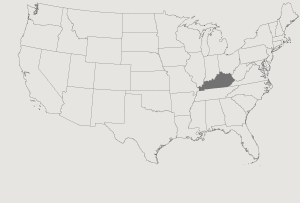United States Map Highlighting Kentucky