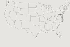United States Map Highlighting Maryland