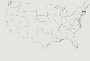 United States Map Highlighting Massachusetts