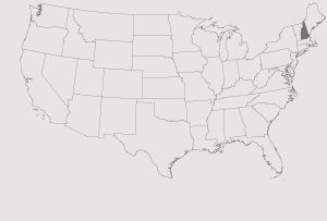 United States Map Highlighting New Hampshire