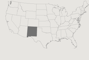 United States Map Highlighting New Mexico