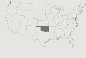 United States Map Highlighting Oklahoma