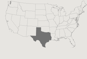 United States Map Highlighting Texas