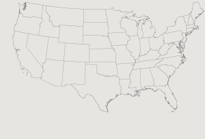 United States Map Highlighting Washington, D.C.