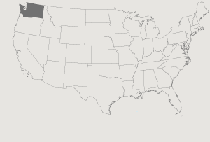 United States Map Highlighting Washington